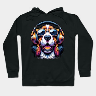 Grand Basset Griffon Vendeen Smiling DJ with Joyful Beats Hoodie